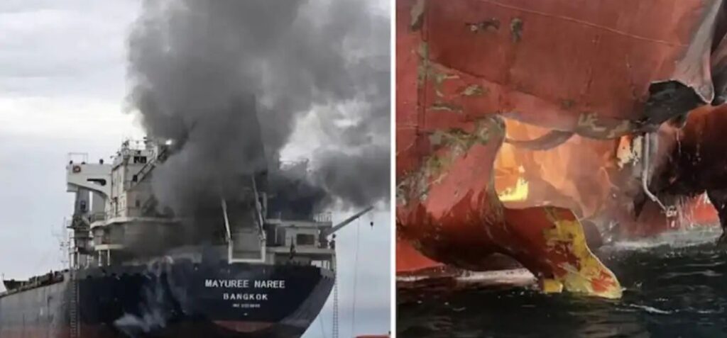 ഹോർമുസ് കടലിടുക്കില്‍ ഇന്ത്യയി ലേക്കുള്ള ചരക്ക് കപ്പലടക്കം നാല് കപ്പലുകൾക്ക് നേരെ ആക്രമണം.